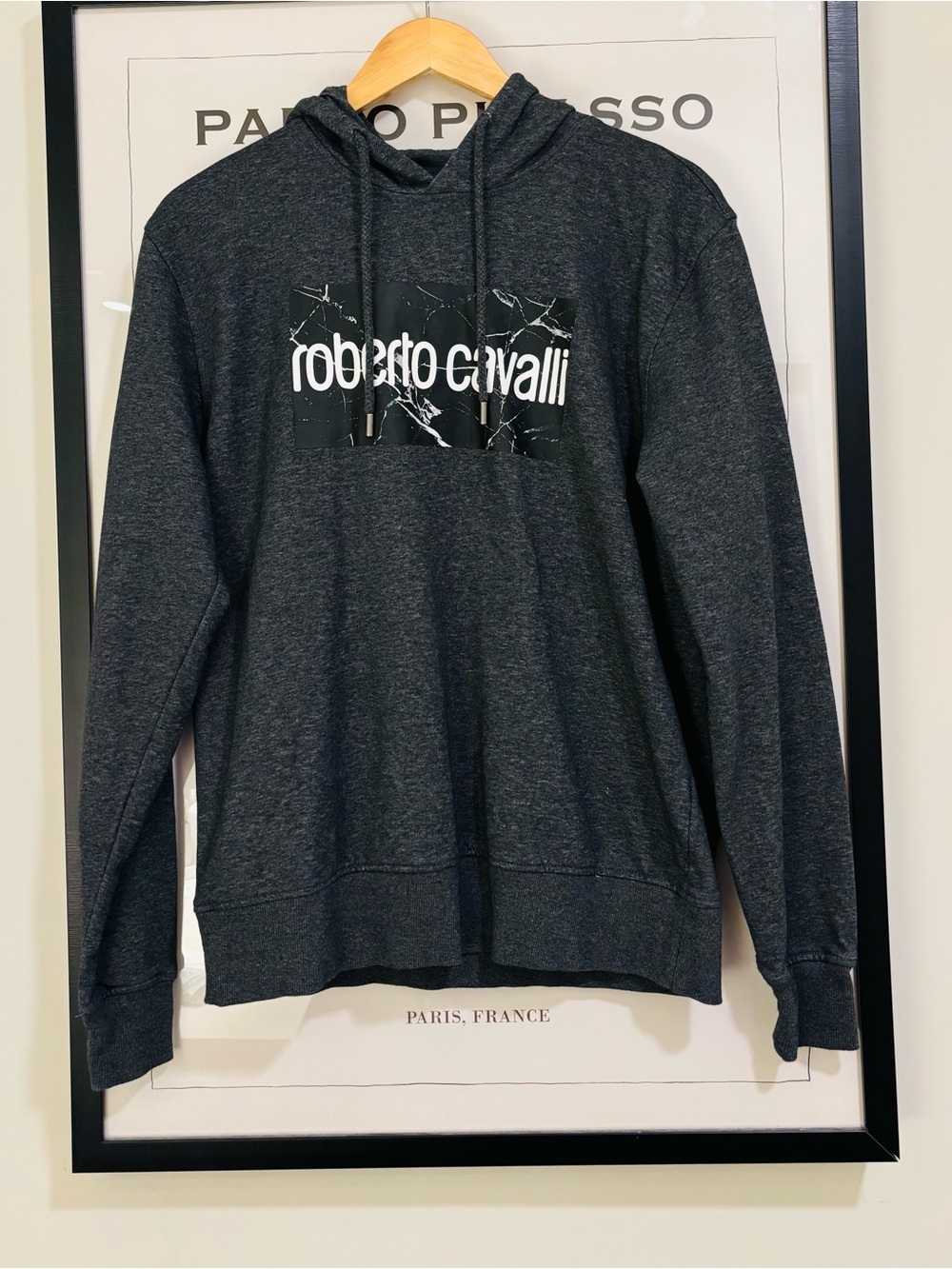Men's Roberto Cavalli Cotton Hooded Sweatshirt size M